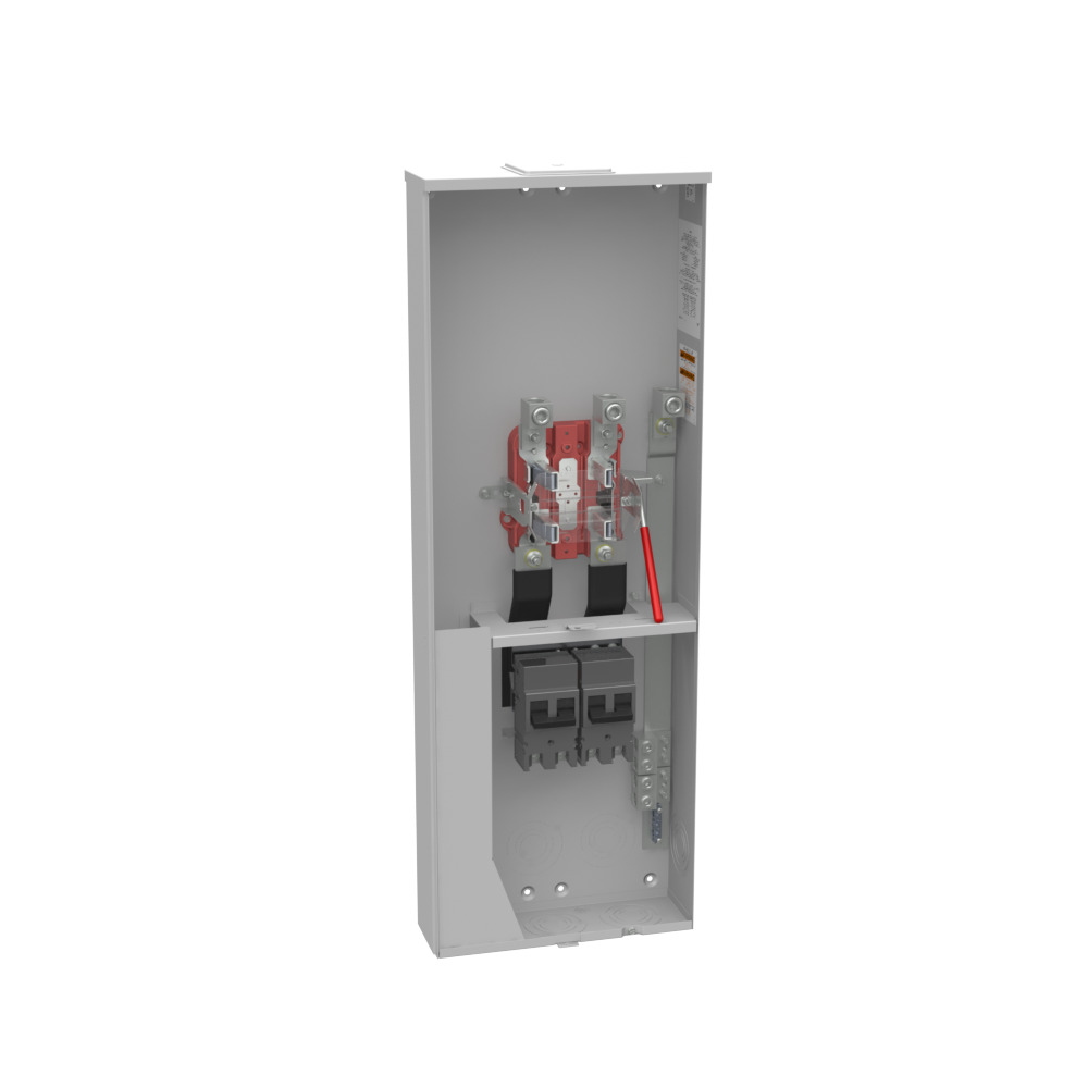 U5059-X-200/100-K3L-ALT 4 Term, Ringless, Large Closing Plate, 1-200 Amp, Main Breaker, 1-100 Amp, Main Breaker, Single Connector, Locking 4-600 kcmil, Alliant Energy