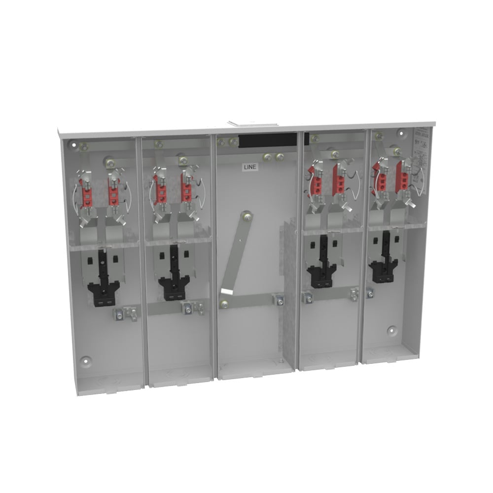 U5884-X-KK-PED-CECHA 4 Term, Ringless, Large Closing Plate, Horn Bypass, 4 Position, 4-200 Amp, Main Breaker Provision, Pedestal Mount Provision, Horizontal Commonwealth Edison Chicago Housing Authority
