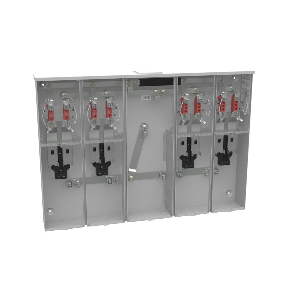 U5904-X-KK-K1-PED-CECHA 4 Term, Ringless, Large Closing Plate, Horn Bypass, 4 Position, 4-125 Amp, Main Breaker Provision, Single Connector, 6-350 kcmil, Pedestal Mount Provision, Horizontal Commonwealth Edison Chicago Housing Authority