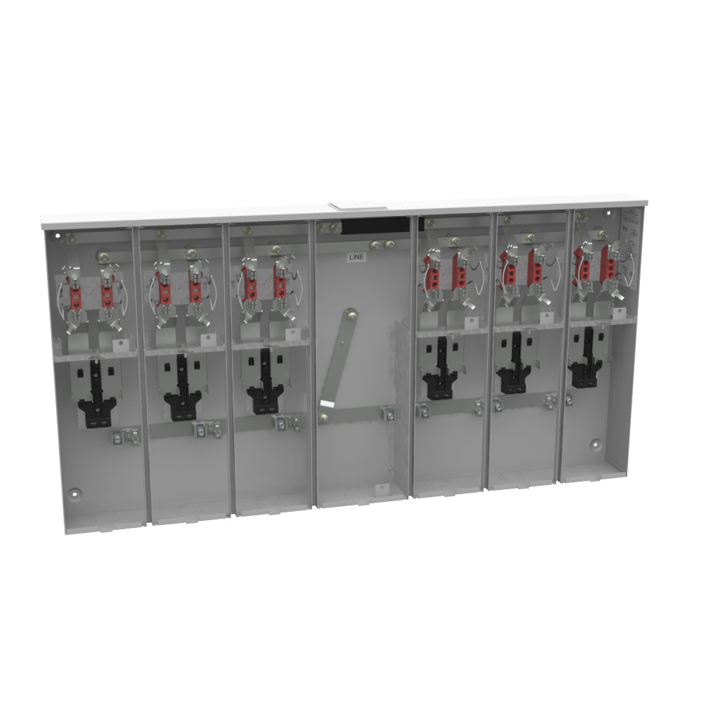 4 TERM RNGLS LRG CLS PLT HRN BYPS 6 POS 6-125 AMP MN BRKR PROV 7-8 IN BRL LCK GRD WITH BRKT PROV