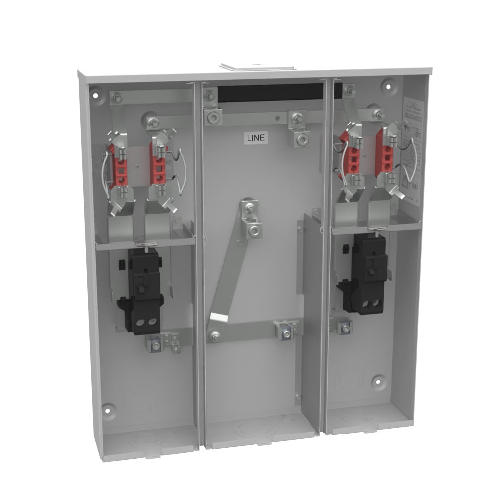 U5882-X-2/200-KK-K3-DPL 4 Term, Ringless, Large Closing Plate, Horn Bypass, 2 Position, 2-200 Amp, Main Breaker, Double Connector, 6-350 kcmil, Delmarva Power and Light