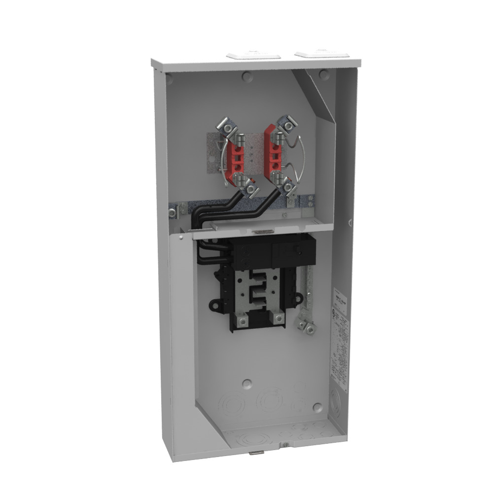 U6266-XTL-200-HSP Single Position Meter Socket with Main Breaker, 200 Amp, 1 Phase, Ringless, No Bypass, 4 Term, OH, UG, 240V