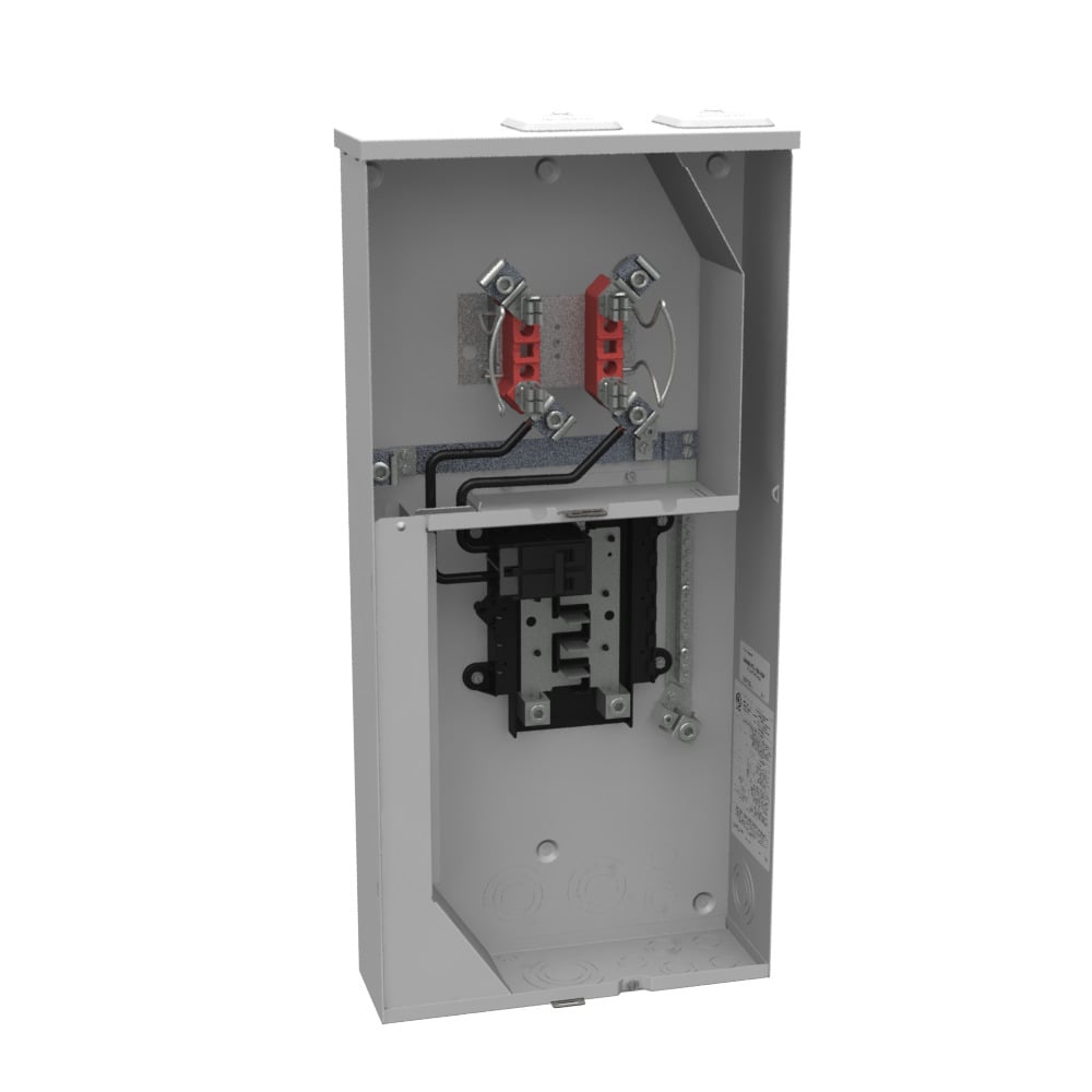 U6266-XTL-100-HSP Single Position Meter Socket with Main Breaker, 200 Amp, 1 Phase, Ringless, No Bypass, 4 Term, OH, UG, 240V