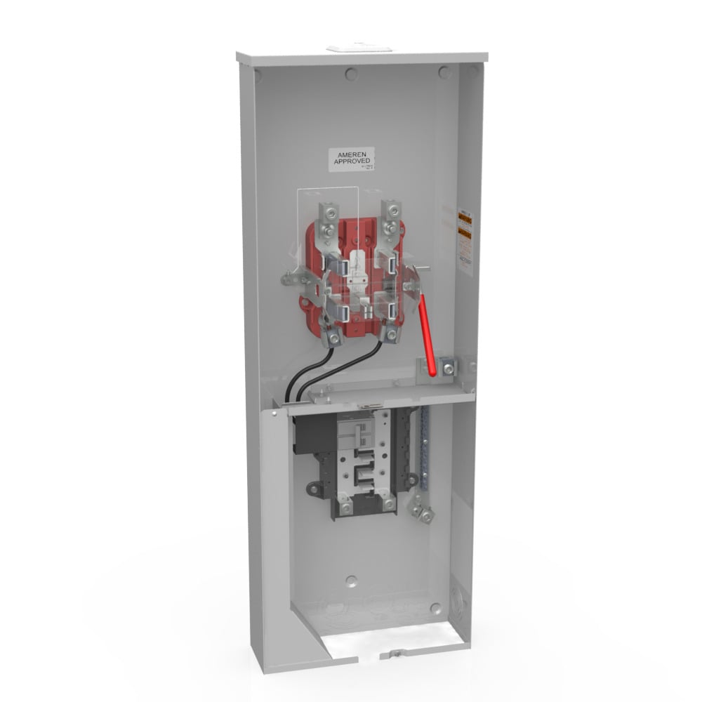 4 TERM RNGLS SML CLS PLT LVR BYPS 1-200 AMP MN BRKR 8 BRANCH CKT SGL CONN 6-350KCMIL ALLIANT ENERGY
