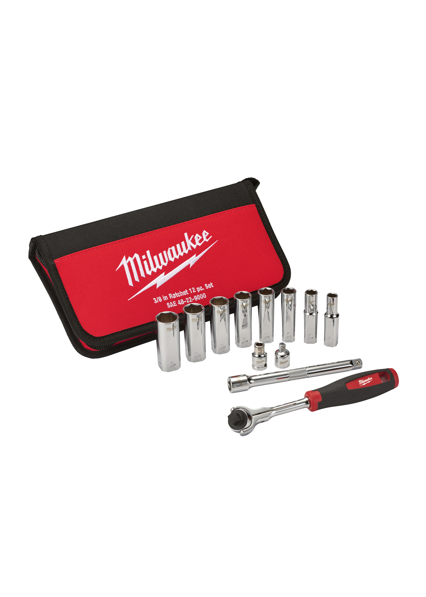 12pc 3/8" Drive SAE Socket Set