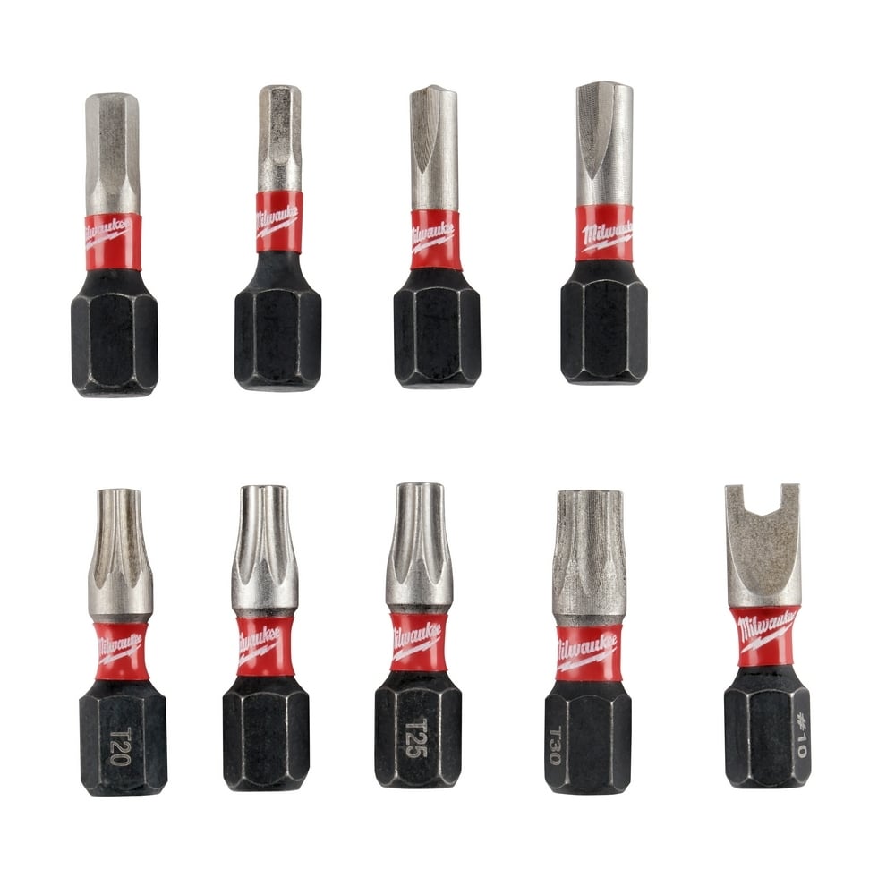 9-Piece SHOCKWAVE Impact Security Insert Bit Sets 3PK