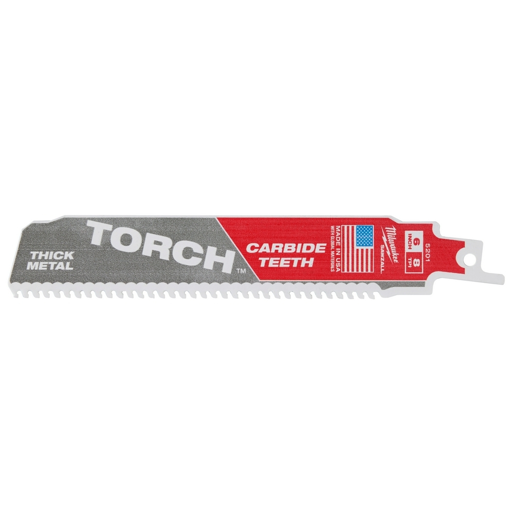 6" 8TPI The TORCH with Carbide Teeth SAWZALL Blade 3PK