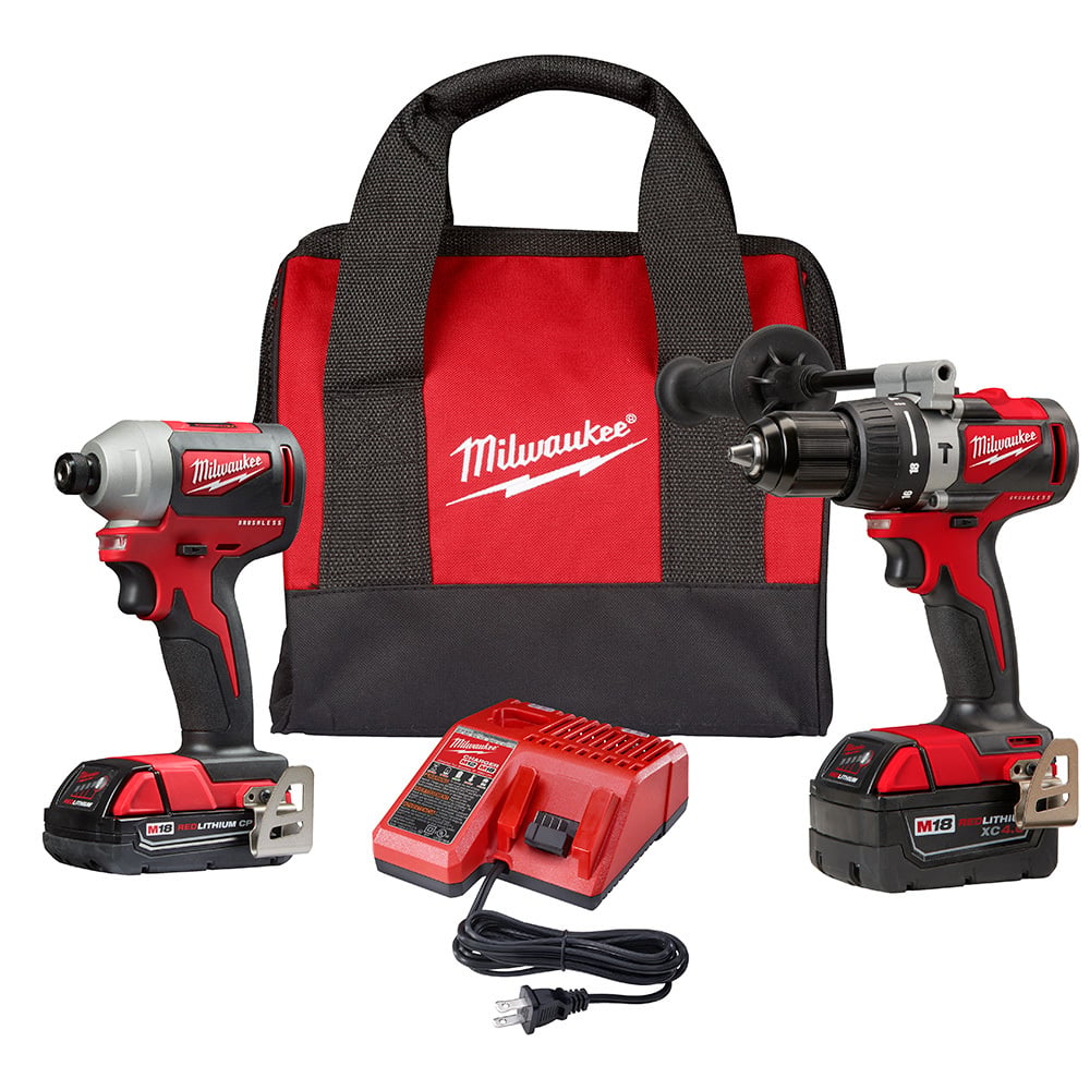 M18 Brushless Hammer Drill/Impact Combo Kit 2.0,4.0