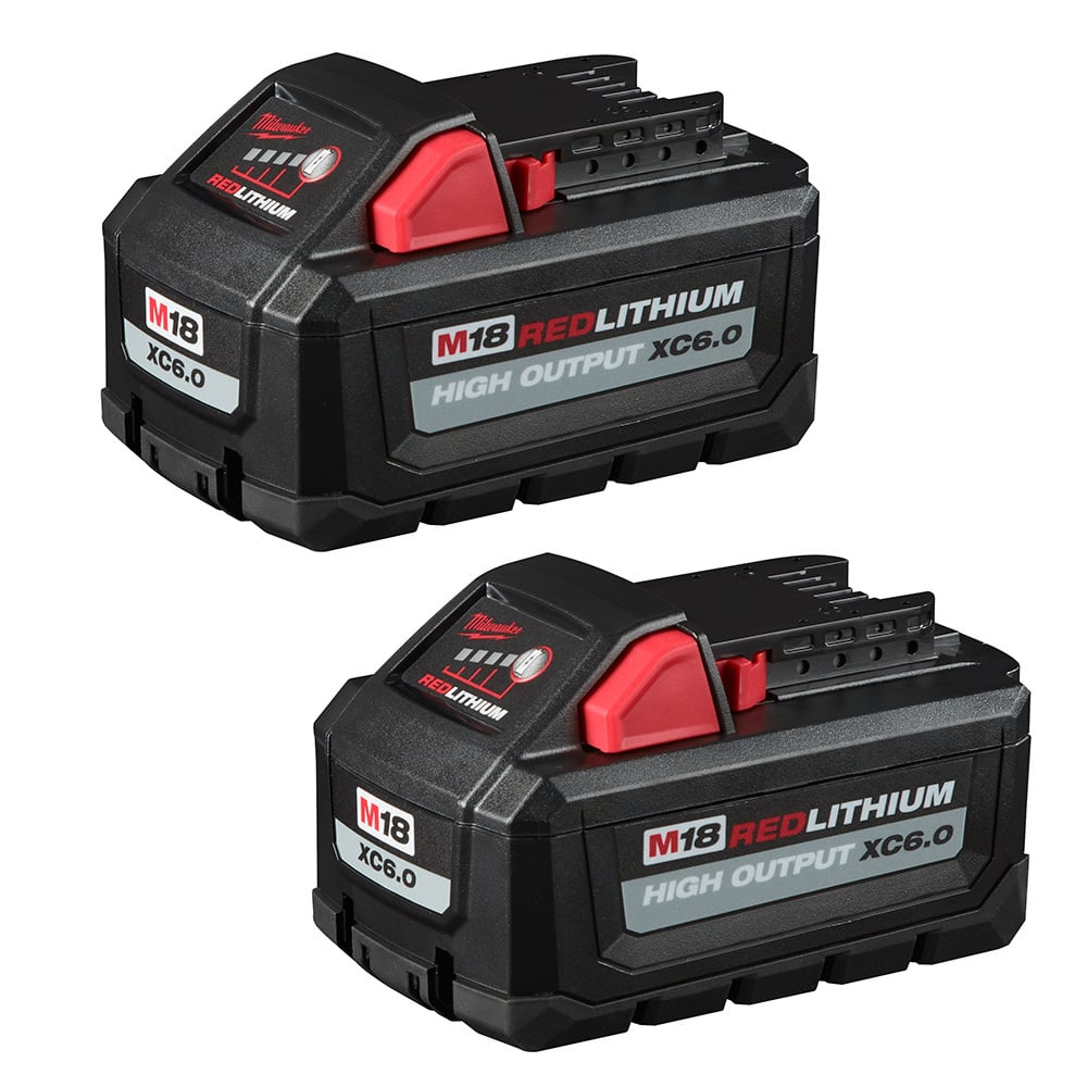 M18 REDLITHIUM HIGH OUTPUT XC 6.0Ah Battery Pack (2 Piece)