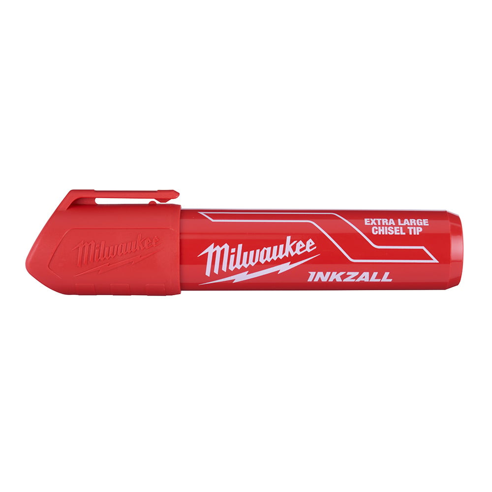 INKZALL Extra Large Chisel Tip Red Marker