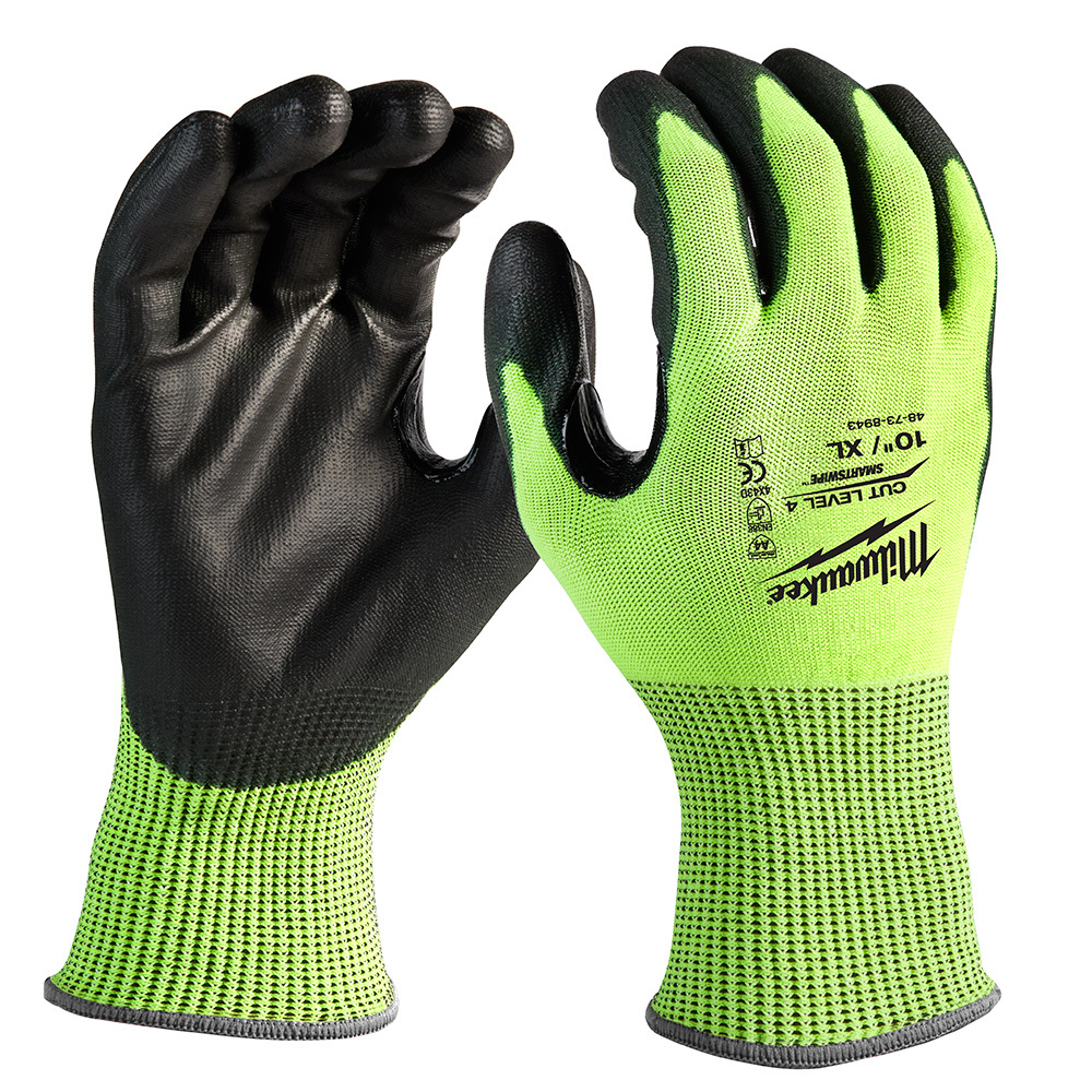 12 Pk High Visibility Cut Level 4 Polyurethane Dipped - XL