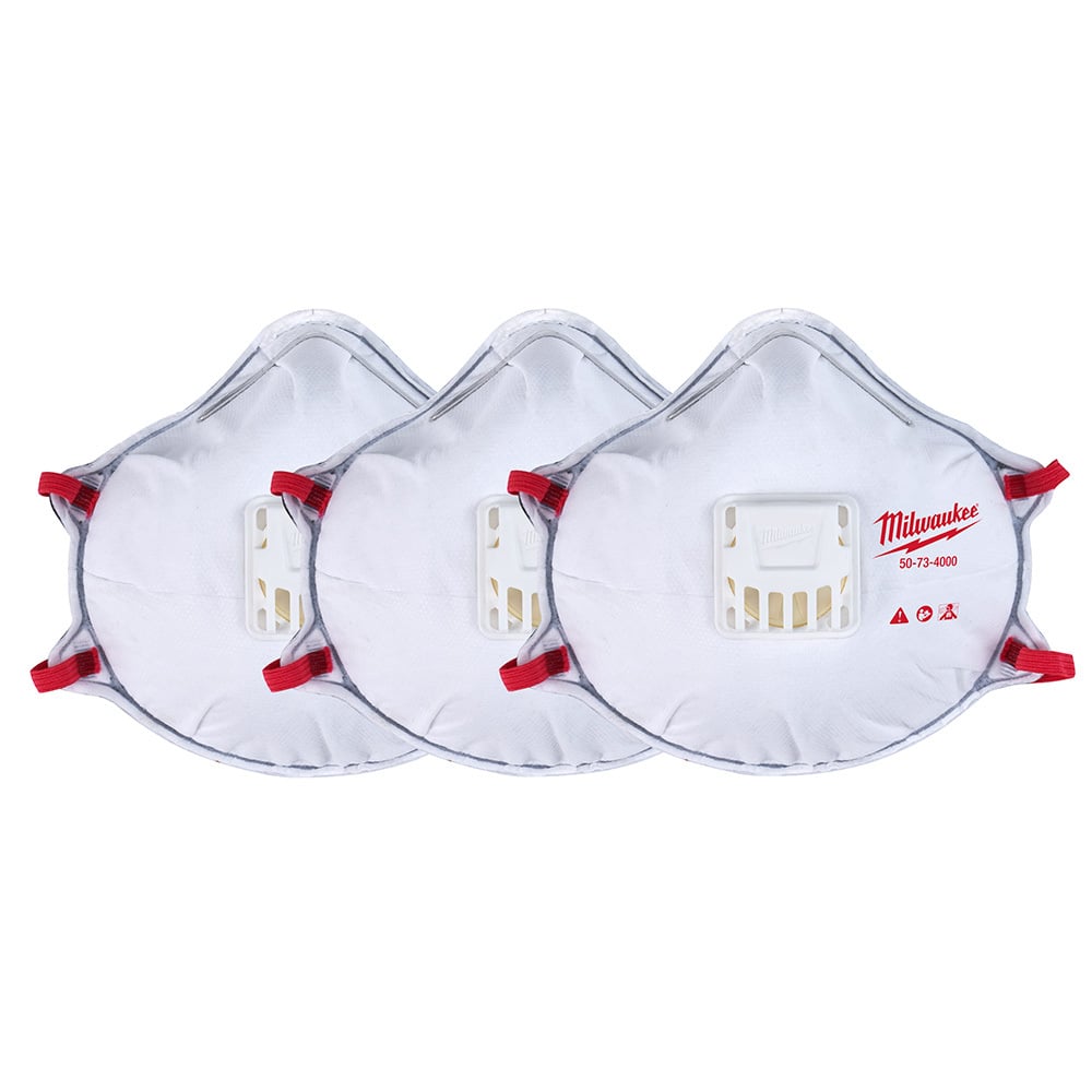 3pk N95 Valved Respirator with Gasket