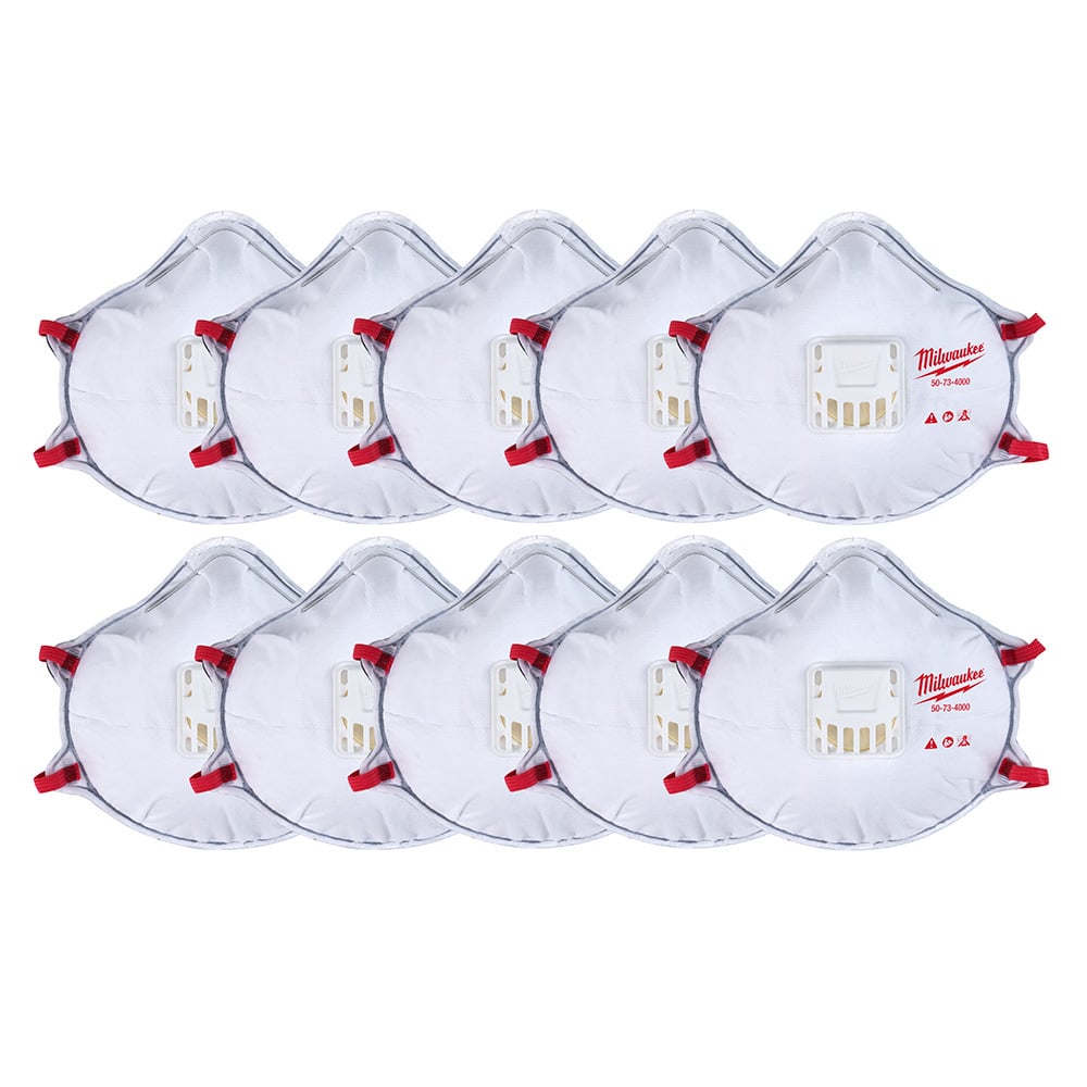 10PK N95 Valved Respirator with Gasket