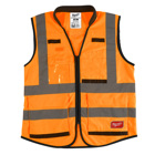 High Visibility Orange Performance Safety Vest - S/M