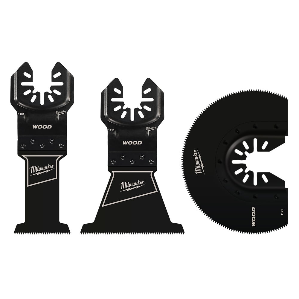 MILWAUKEE OPEN-LOK HCS Wood Multi-Tool Blade Variety Pack 3PC