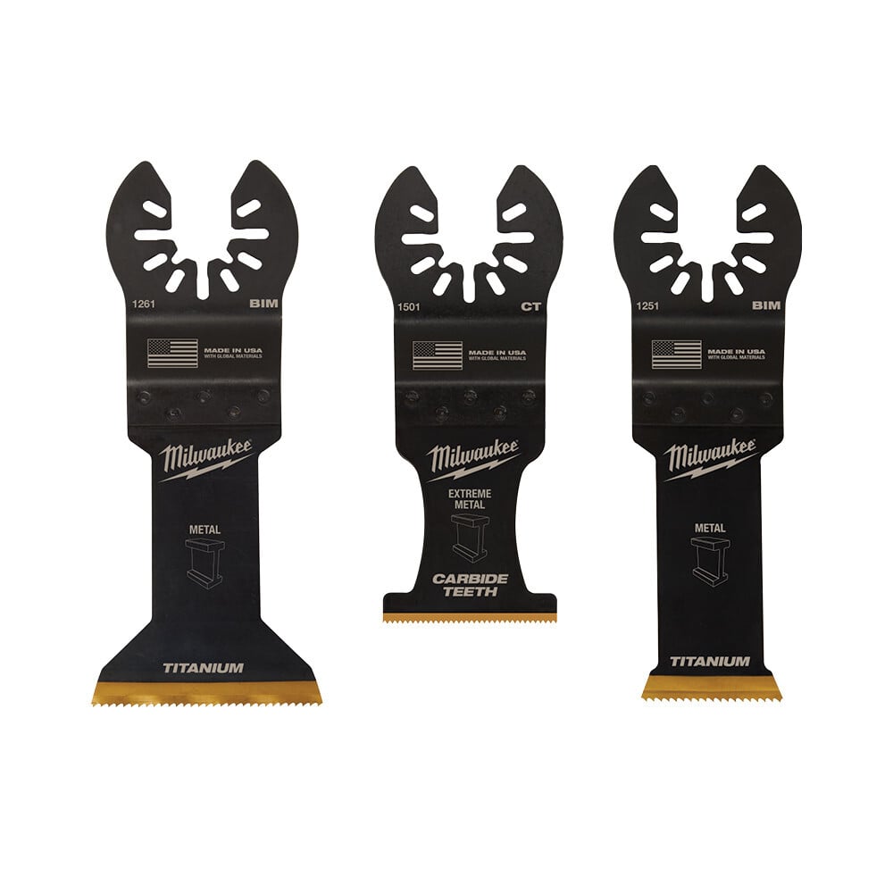 Milwaukee OPEN-LOK 3PC METAL CUTTING MULTI-TOOL BLADE VARIETY PACK
