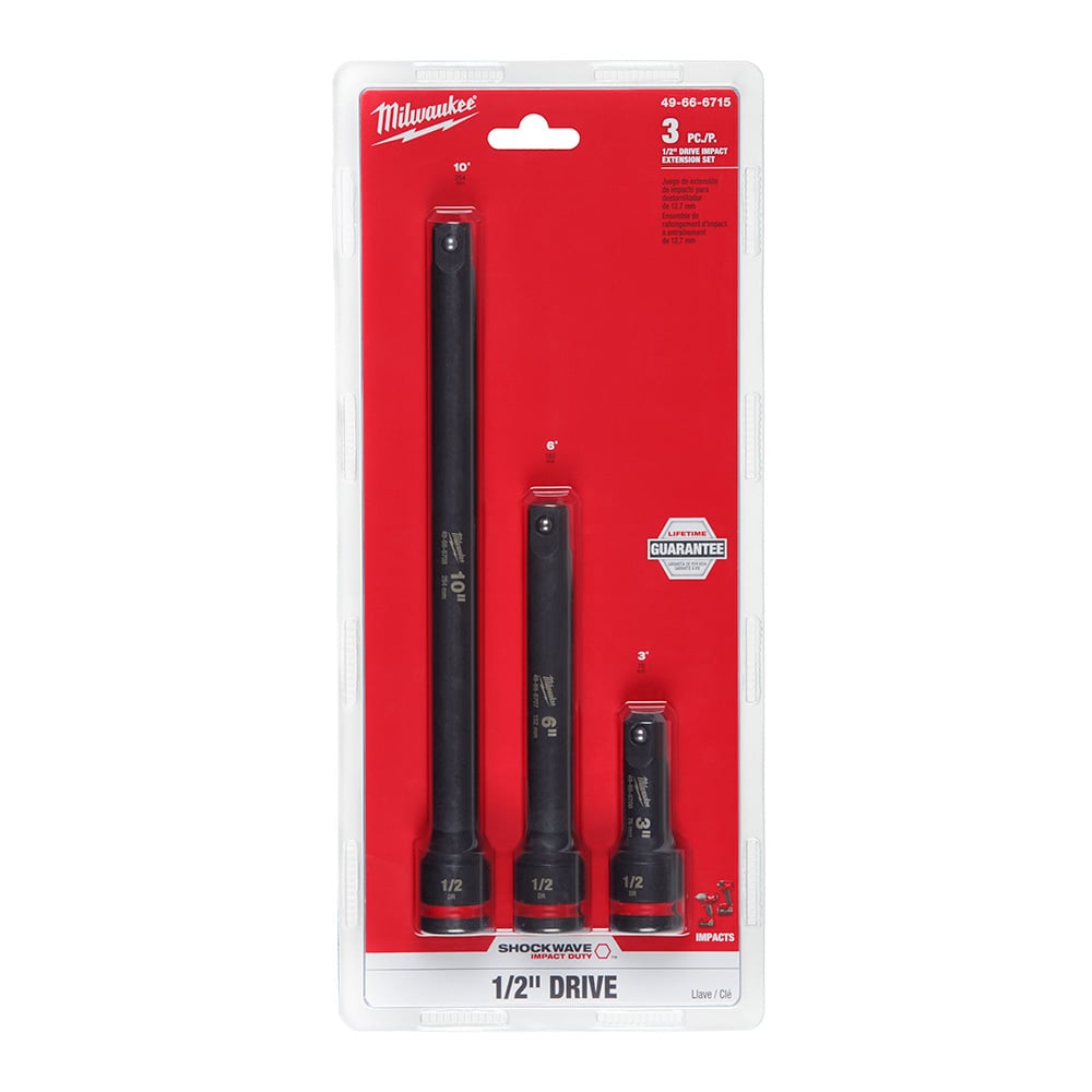 4PC SHOCKWAVE Impact Duty 1/2 Drive Extension Set