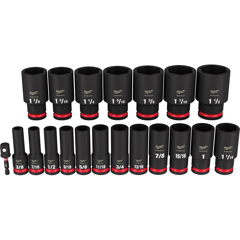 19PC 1/2 DR SAE DP 6PT IMP SCKT SET
