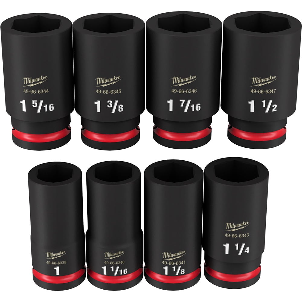8PC 3/4 DR SAE DP 6 PT IMP SCKT SET