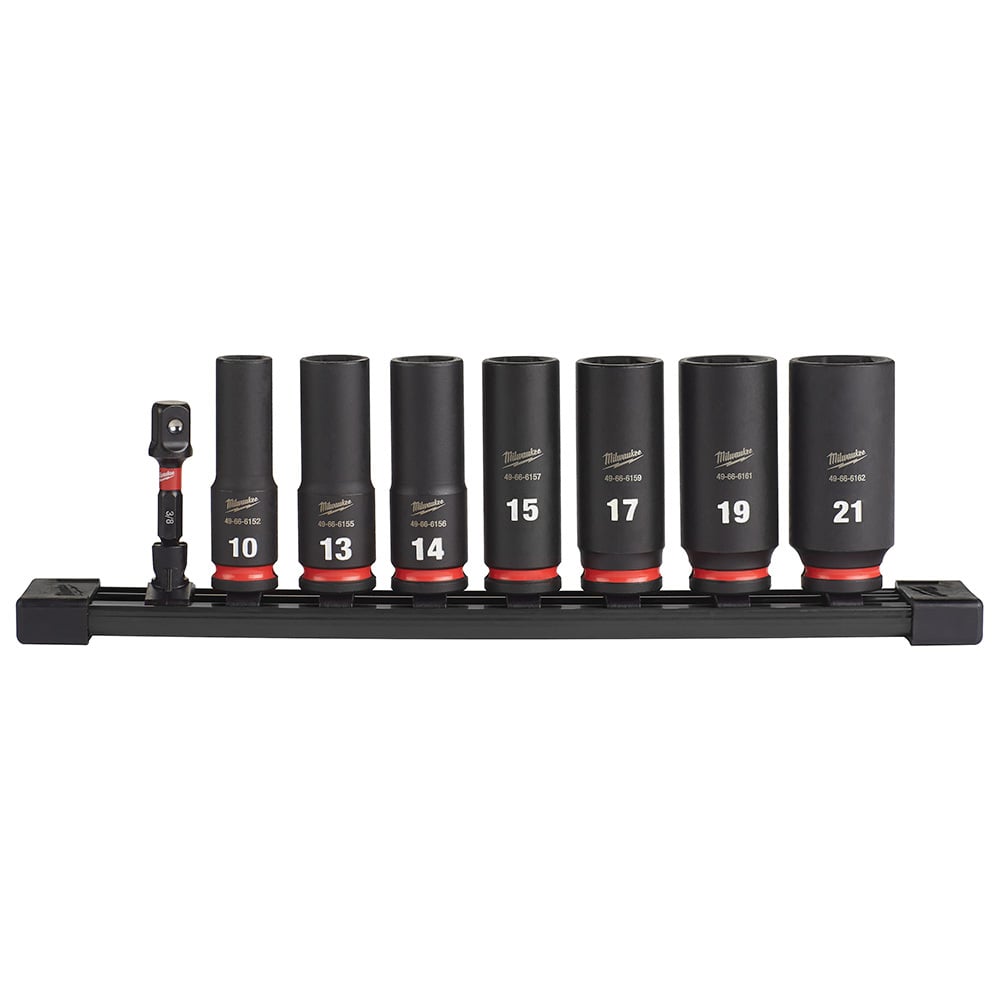 8PC SHOCKWAVE Impact Duty 3/8 Drive Metric Deep 6 Point Socket Set