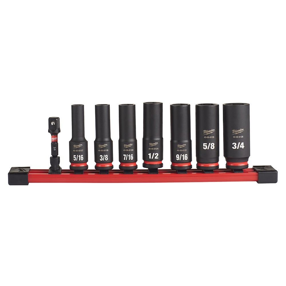 8PC 3/8 DR SAE DP 6 PT IMP SCKT SET