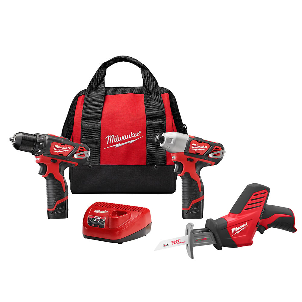 M12 Cordless Lithium-Ion 3-Tool Combo Kit