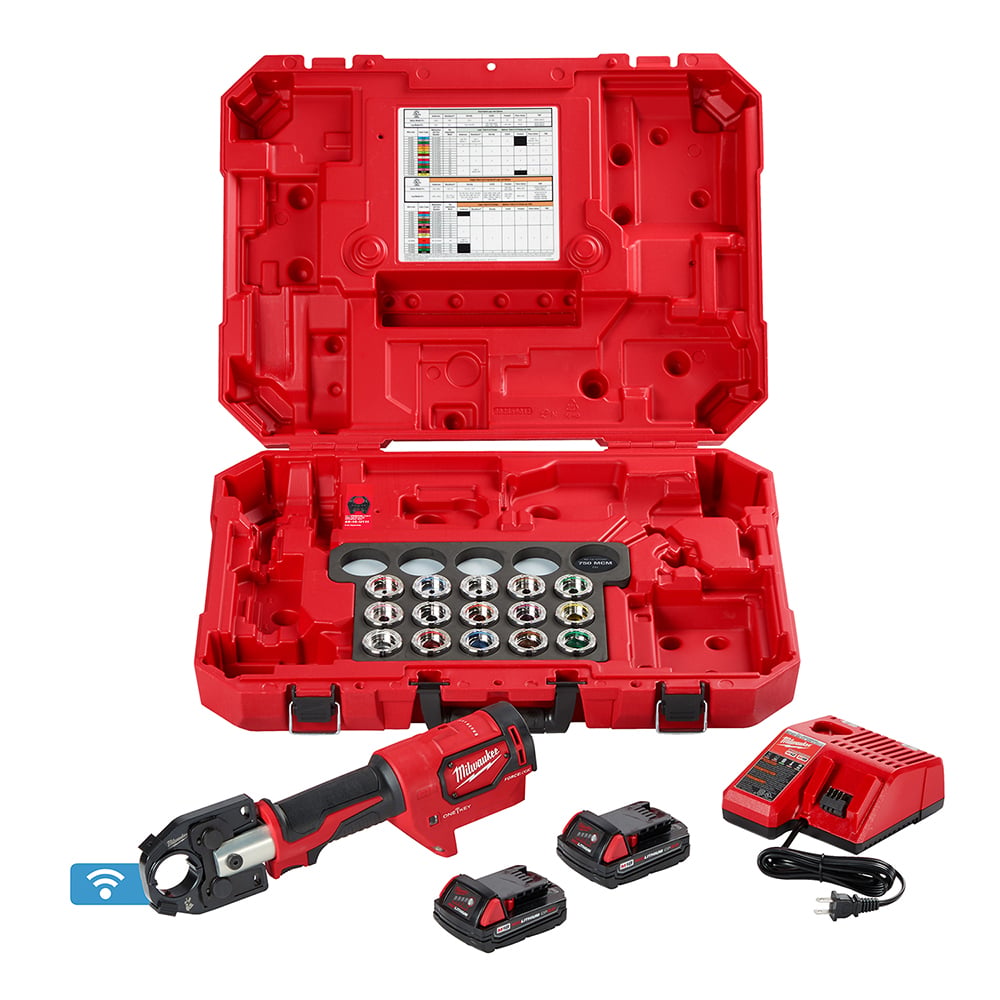 M18 FORCE LOGIC 600 MCM Crimper Kit with #8 to 600 MCM Cu Dies