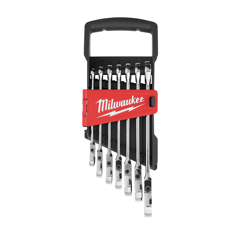 Flex head wrench set