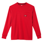 Heavy Duty Pocket T-Shirt - Long Sleeve - Red XL