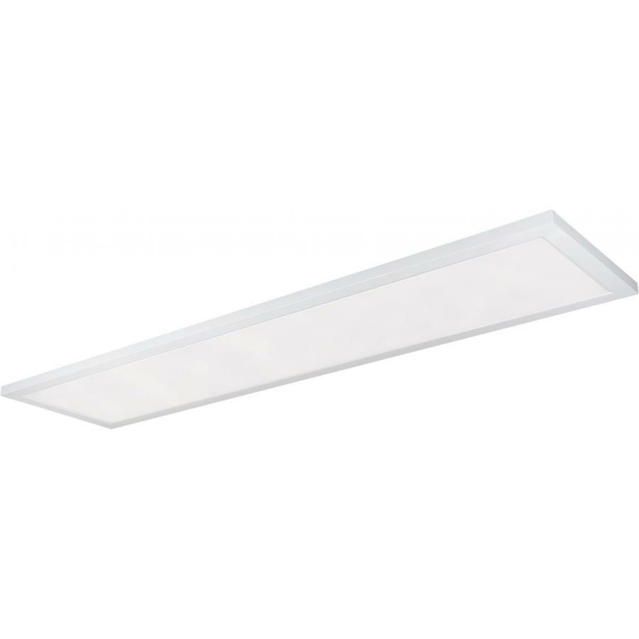 45 Watt 12" x 48" Surface Mount LED Fixture - 5000K - 80 CRI - Low Profile - White Finish - 120/277 Volts