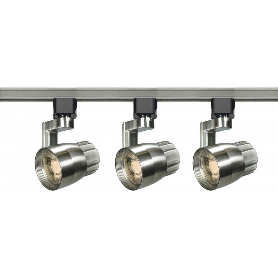 Track Lighting Kit 12 Watt LED - 3000K - 36 Degree - Round Shape/Angle Arm - Brushed Nickel Finish