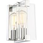 Shelby 1 Light Sconce Fixture - Polished Nickel Finish