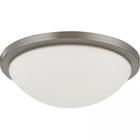 Button LED 13" Flush Mount Fixture - Brushed Nickel Finish - Lamps Included