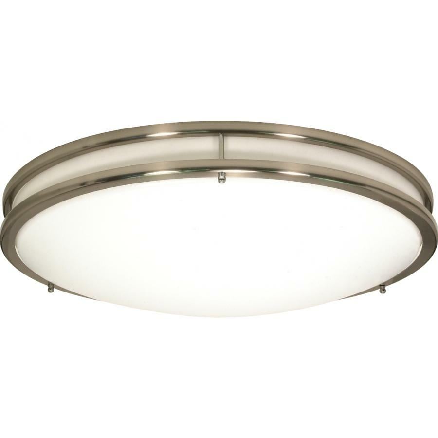 Glamour LED 13" Flush Mount Fixture - Brushed Nickel Finish - Lamps Included