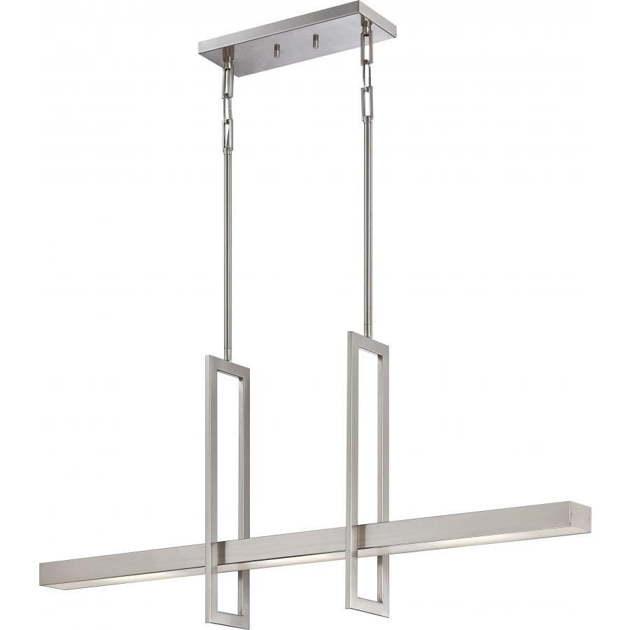 Frame 2 Module Island Pendant with Frosted Glass BN