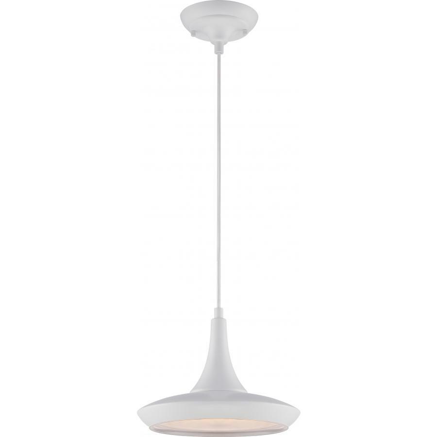 Fantom LED Colored Pendant with Rayon Wire White