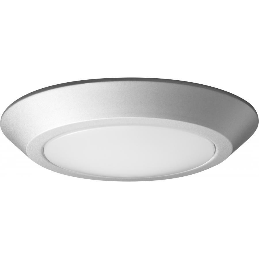 7" LED Flush Mount Fixture - Disk Light - Brushed Nickel Finish - 3000K