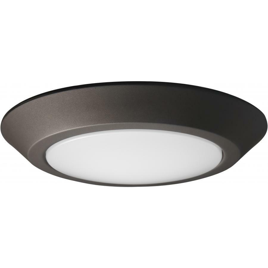 7" LED Flush Mount Fixture - Disk Light - Mahogany Bronze Finish - 3000K