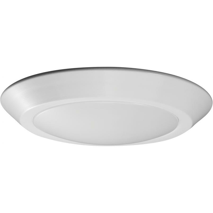 7" LED Flush Mount Fixture - Disk Light - White Finish - 4000K