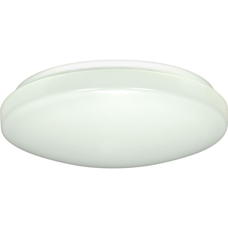 11" Flush Mounted LED Light Fixture - White Finish - With Occupancy Sensor - 120-277 Volts