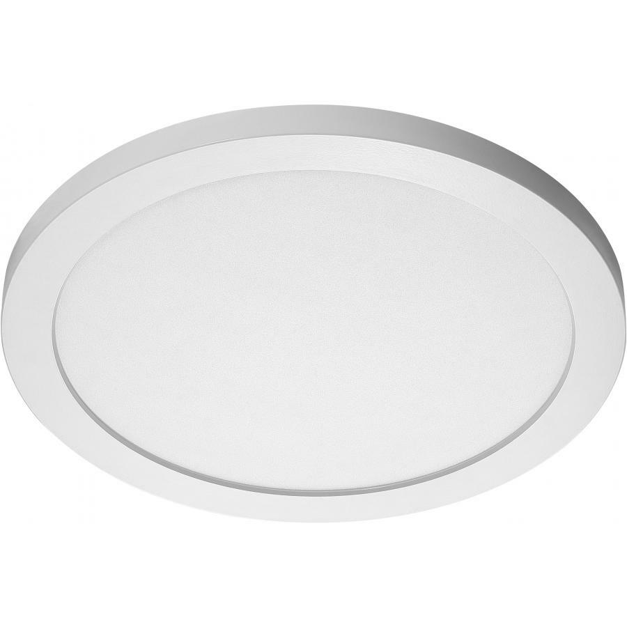 22 Watt 15" Flush Mount LED Fixture - 3000K - Round Shape - White Finish - 120/277 Volts