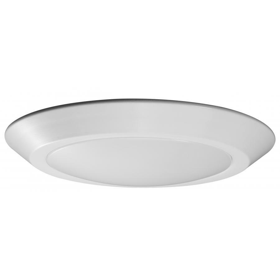 10" LED Flush Mount Fixture - Disc Light - White Finish - 3000K