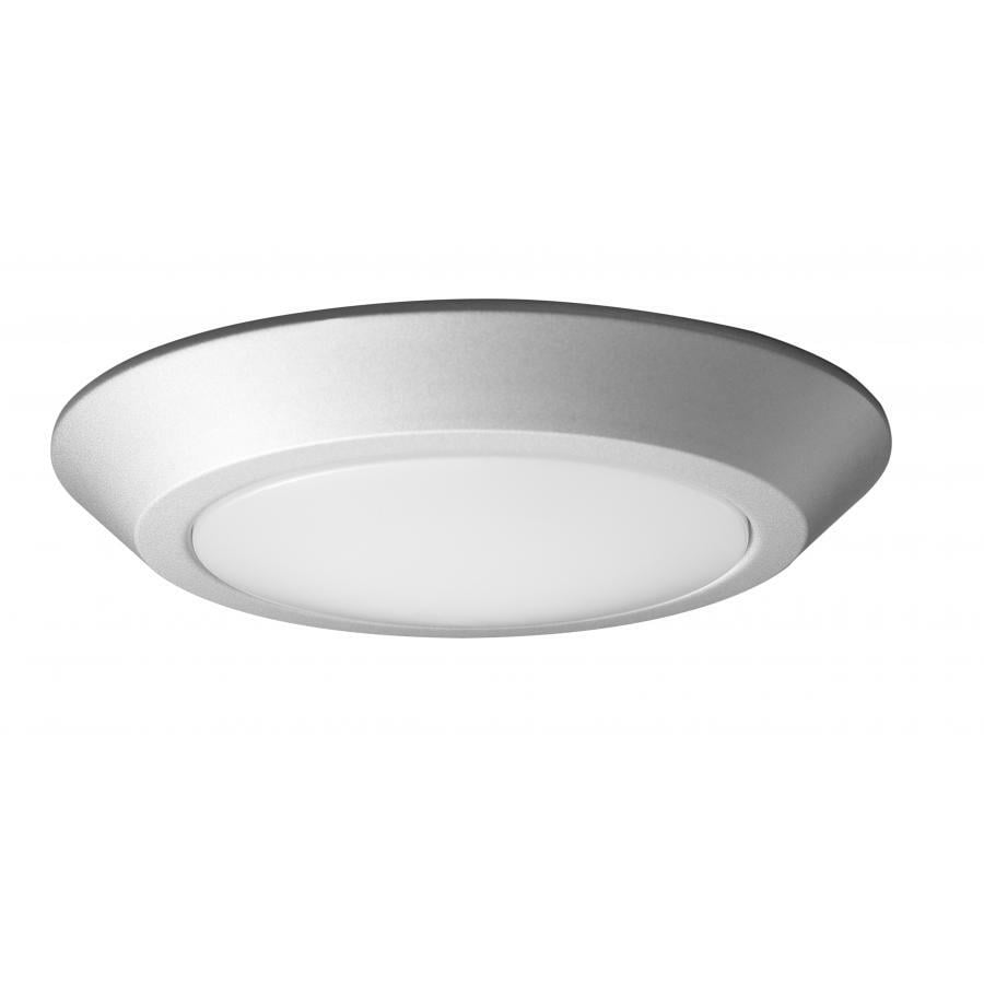 10" LED Flush Mount Fixture - Disc Light - Brushed Nickel Finish - 3000K