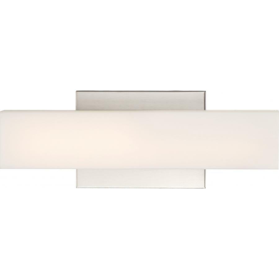 Jess LED Small Vanity - Brushed Nickel Finish with White Acrylic