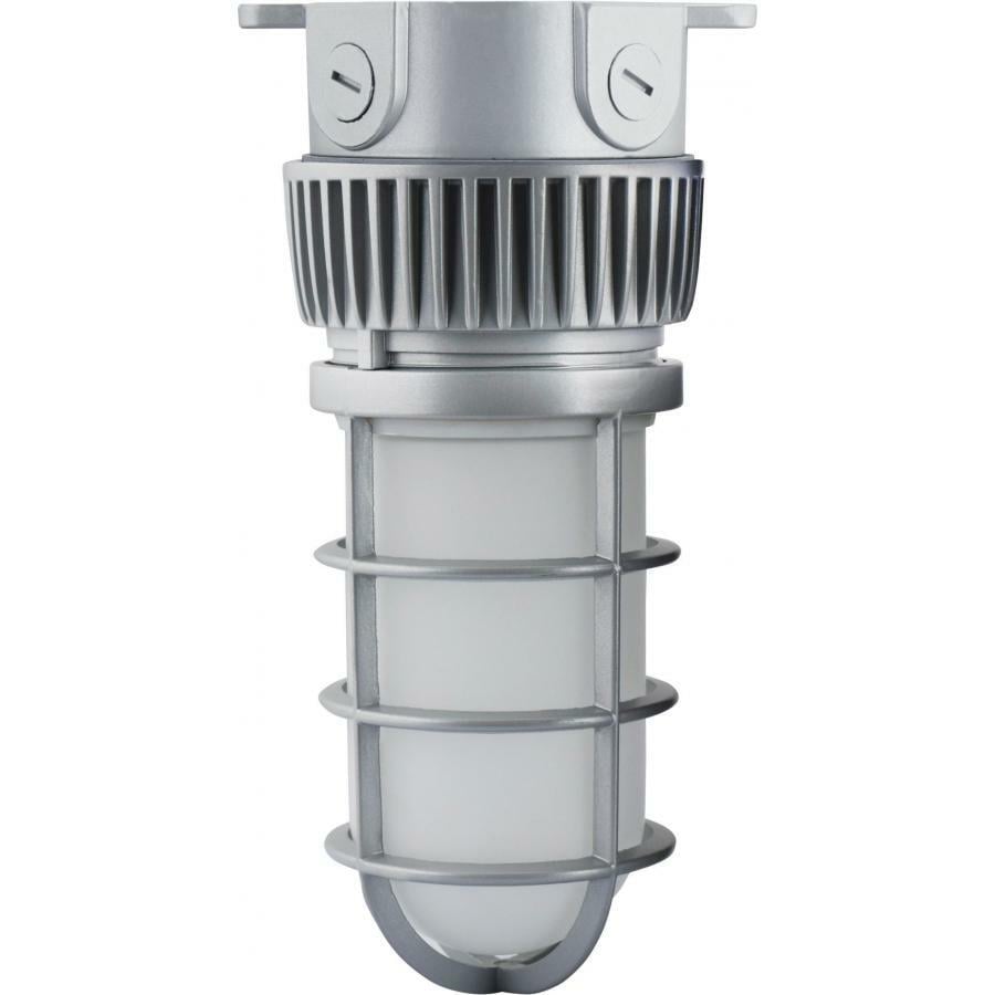 LED Volts Vapor Proof Ceiling Mount - 20 Watts 5000K Silver Finish 100-277 Volts