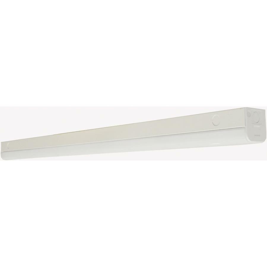 LED 4 Foot - Slim Strip Light - 38 Watts - 4000K - White Finish - with Knockout