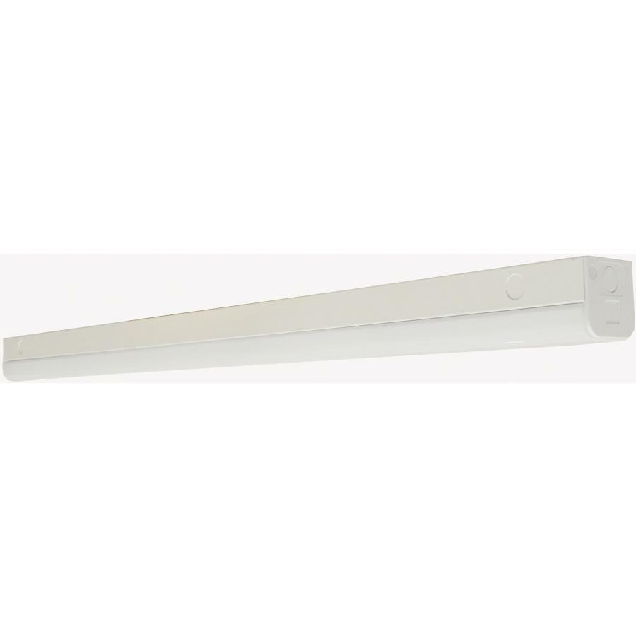 LED 4 Foot - Slim Strip Light - 38 Watts - 5000K - White Finish - with Knockout