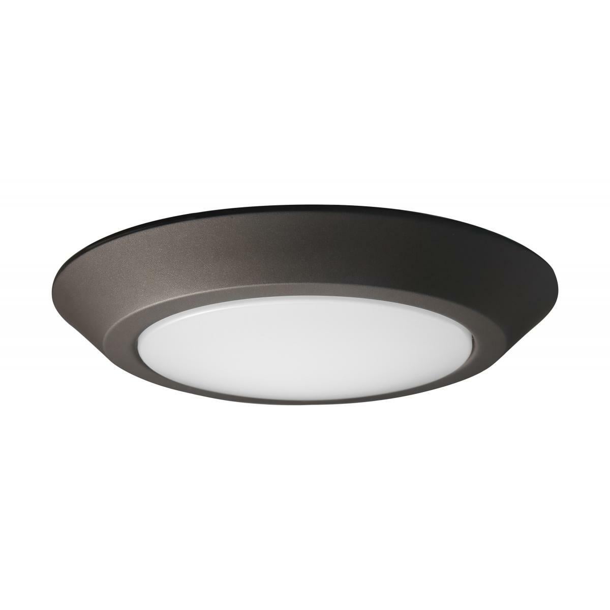 7 in. LED Flush Mount Fixture Disk Light - Mahogany Bronze Finish 3000K 90 CRI