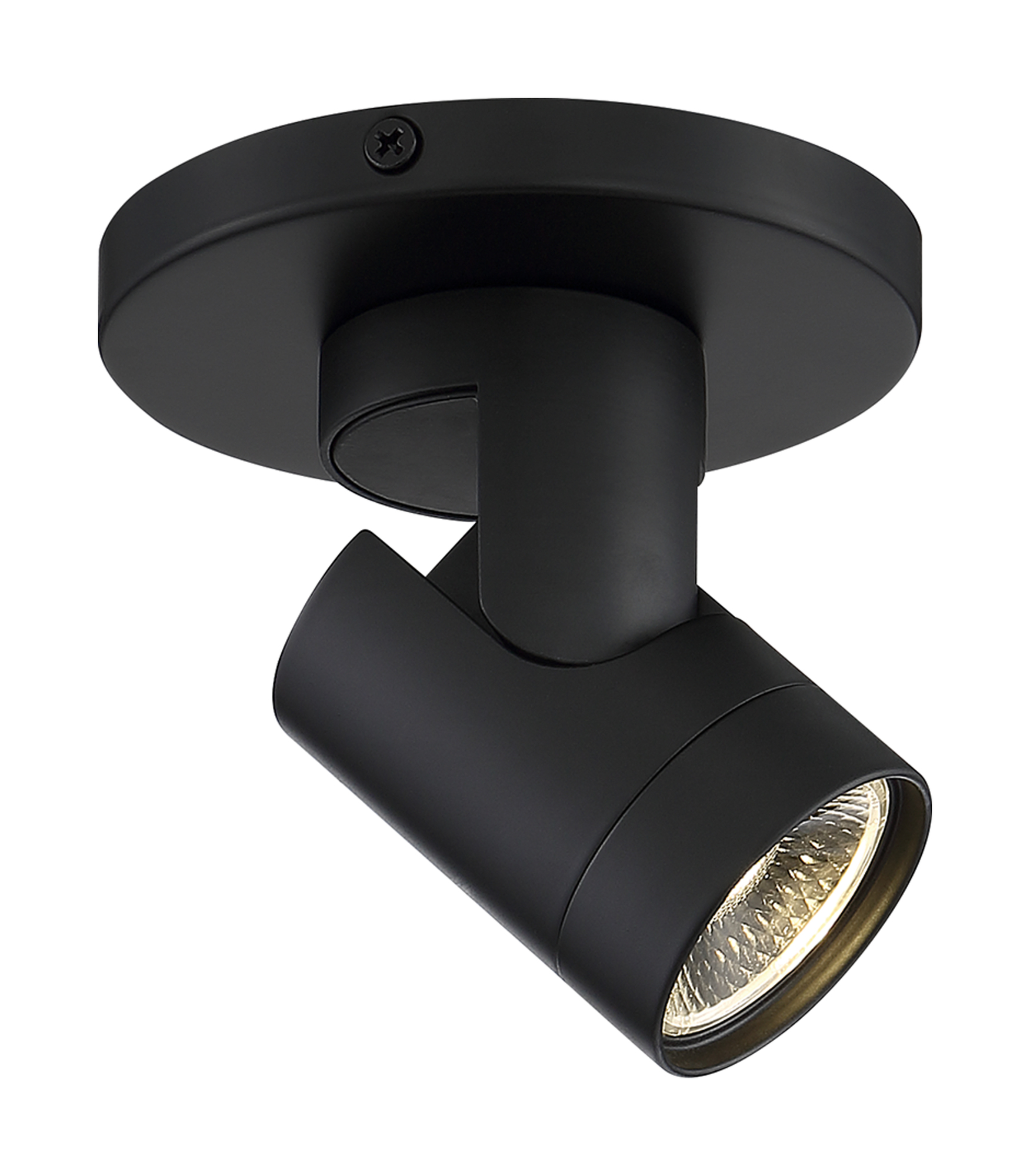 12 Watt LED Black Barrel Monopoint Spotlight Fixture - 3000K 36 Degree Beam Angle