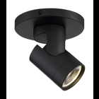 12 Watt LED Black Barrel Monopoint Spotlight Fixture - 3000K 36 Degree Beam Angle